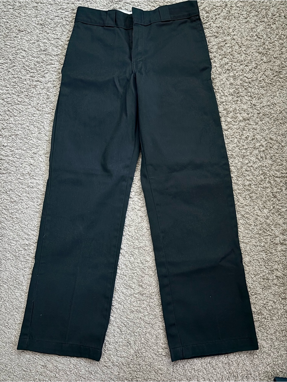 Dickies Men's Straight-Leg Black Work Chinos